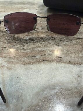 Bex Rimless Sunglasses with Plum Tinted Lenses